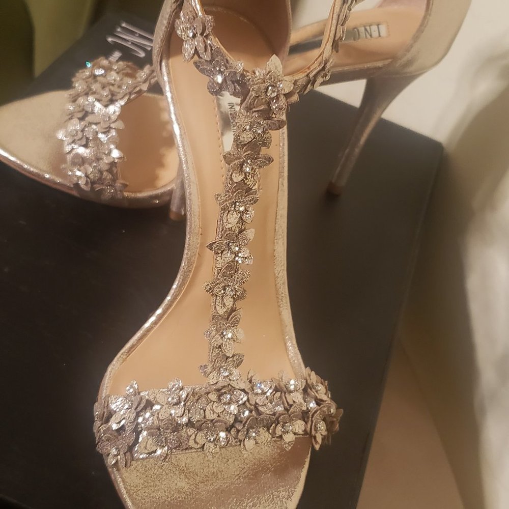 I.N.C. Rosiegold Pearl Gold 4" Heels